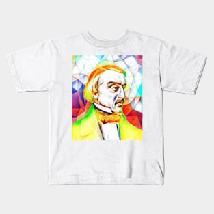 Vissarion Belinsky Colourful Portrait | Vissarion Belinsky Artwork 11 Kids T-Shirt